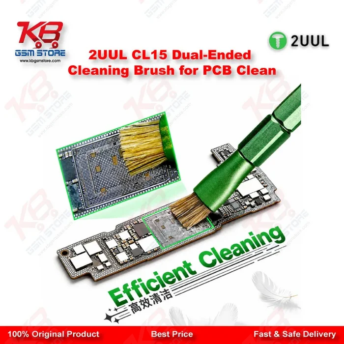 2UUL CL15 Dual-Ended Cleaning Brush for Motherboard & PCB Repair