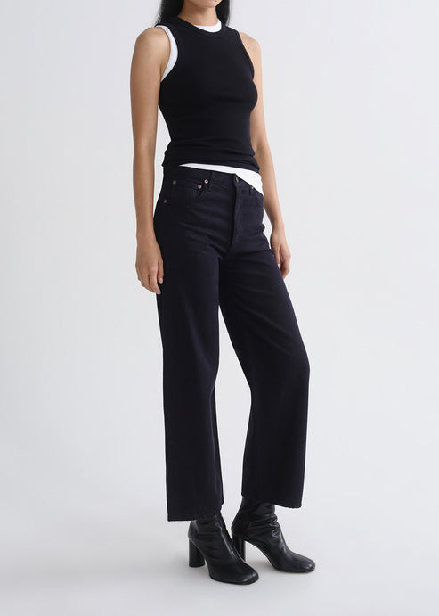 Agolde Ren High Rise Wide Leg Pant in Obscura
