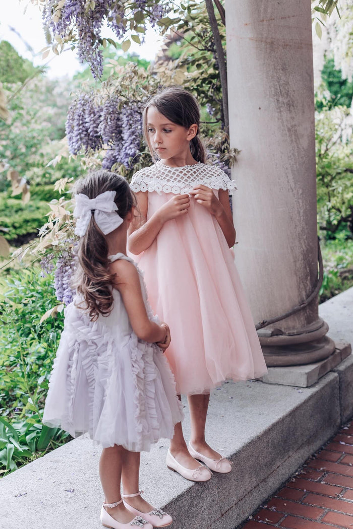 Ariel Ruffle Tulle Hair Bow - Petite Maison Kids