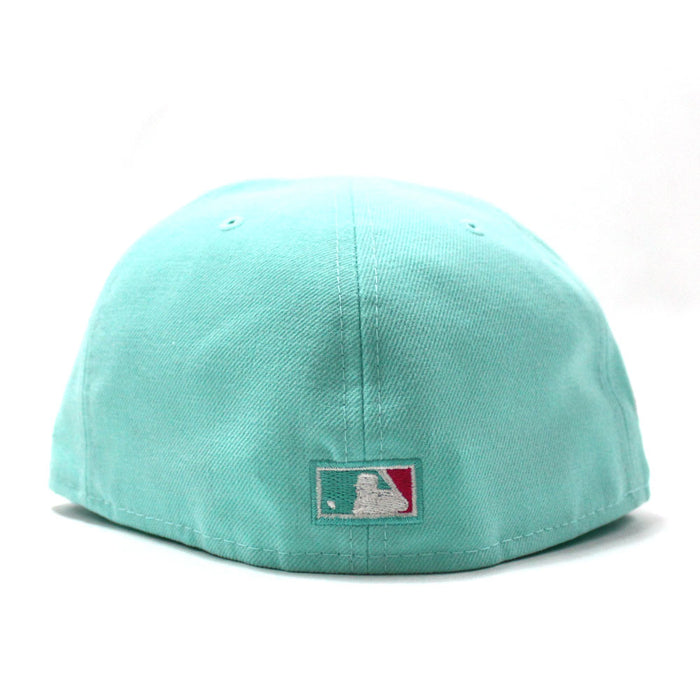 Arizona Diamondbacks 2001 World Series New Era 59Fifty Fitted Hat (D Logo Turquoise Pink Blast Under Brim)