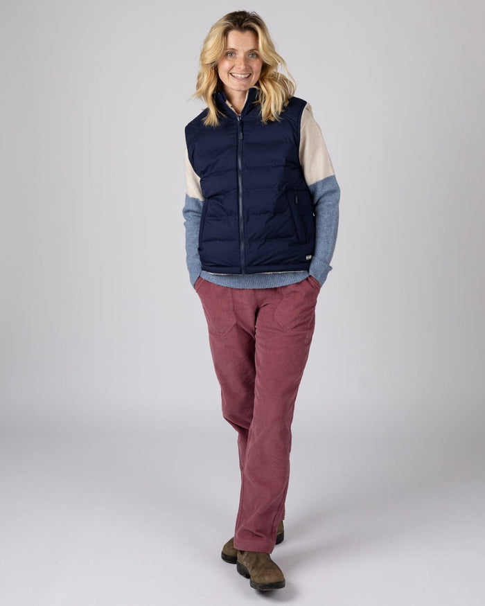 Astra Borg Womens Reversible Gilet in Navy