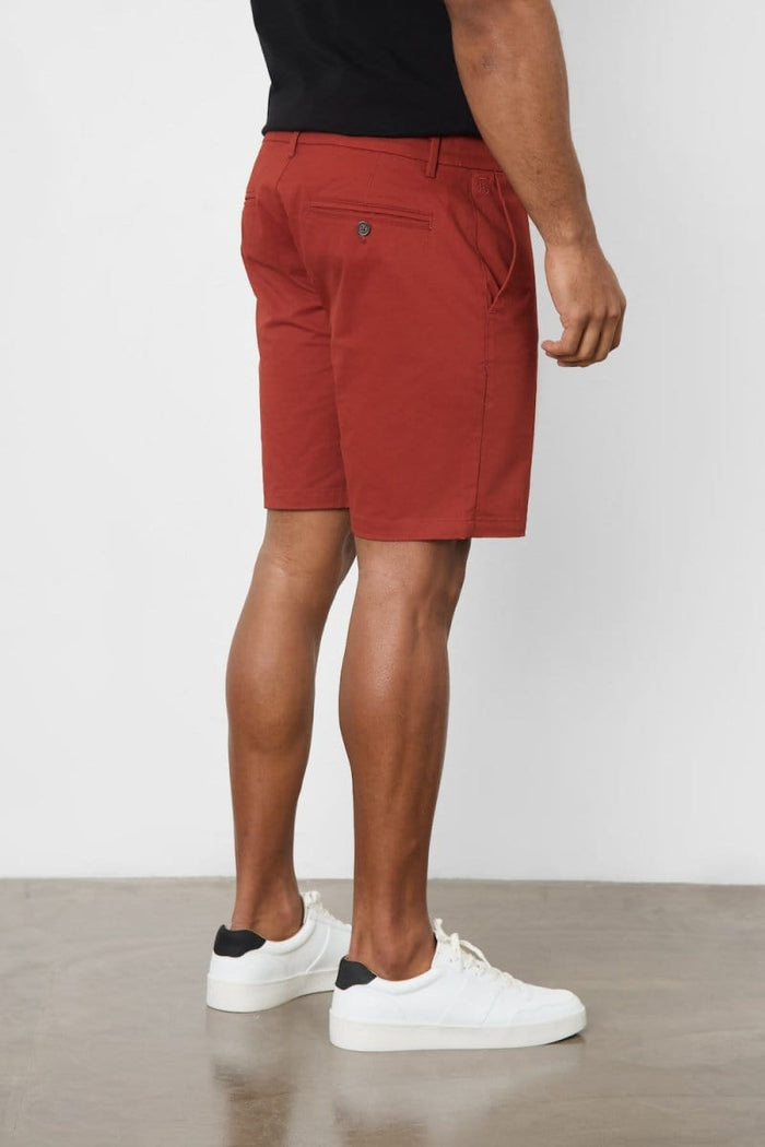 Athletic Fit Stretch Chino Shorts 7" in Cinnamon - TAILORED ATHLETE - USA