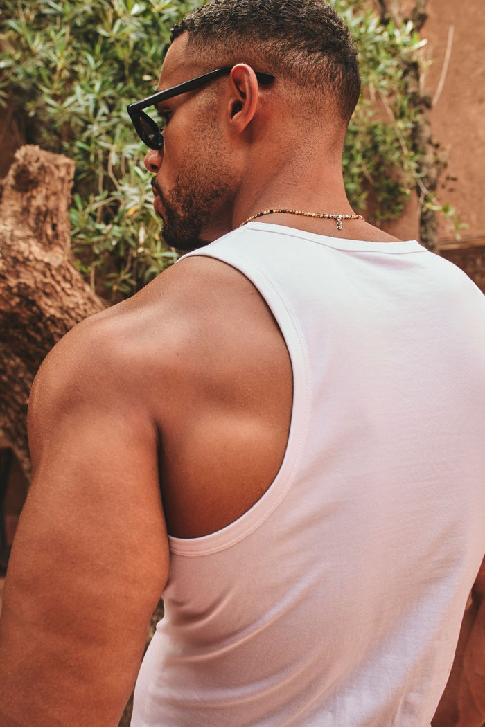 Athletic Fit Tank Top in White - TAILORED ATHLETE - USA