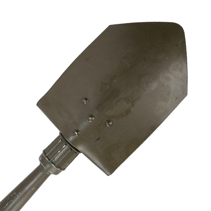 Austrian Folding Shovel with O/D Cover - Austrian Army Surplus - Entrenching Tools