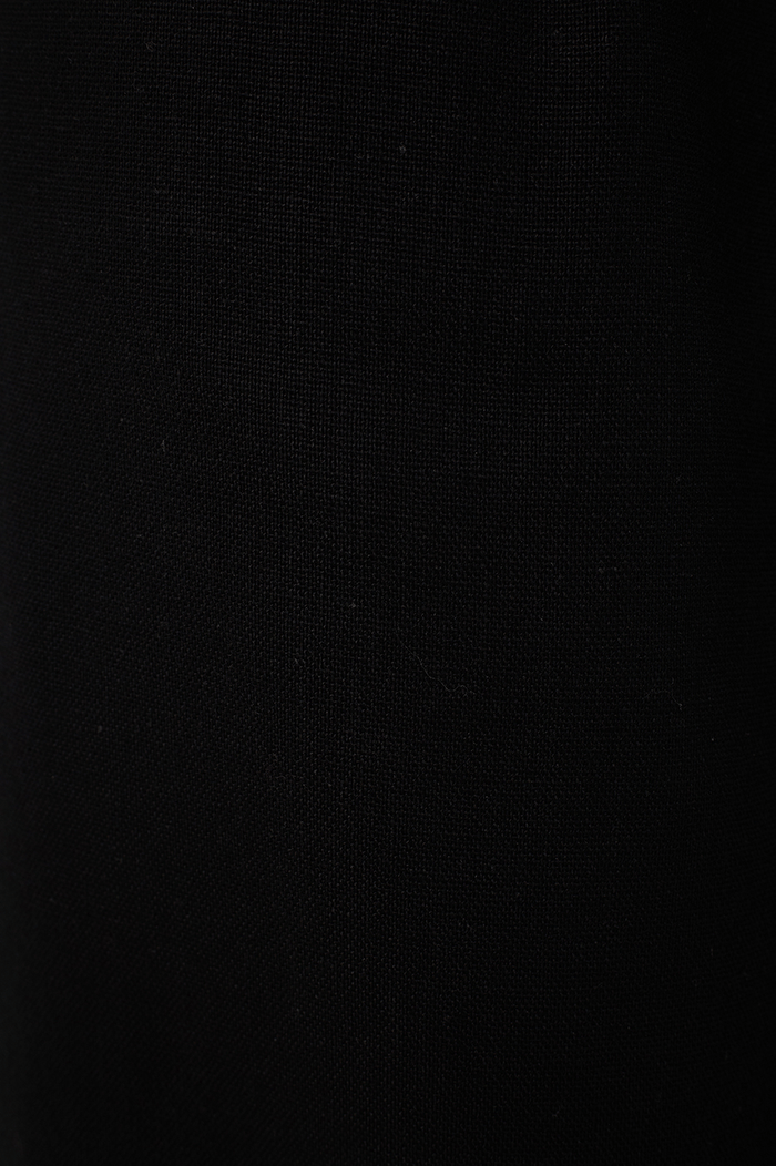 Black Side Pockets Belt Loops Linen Pants_7