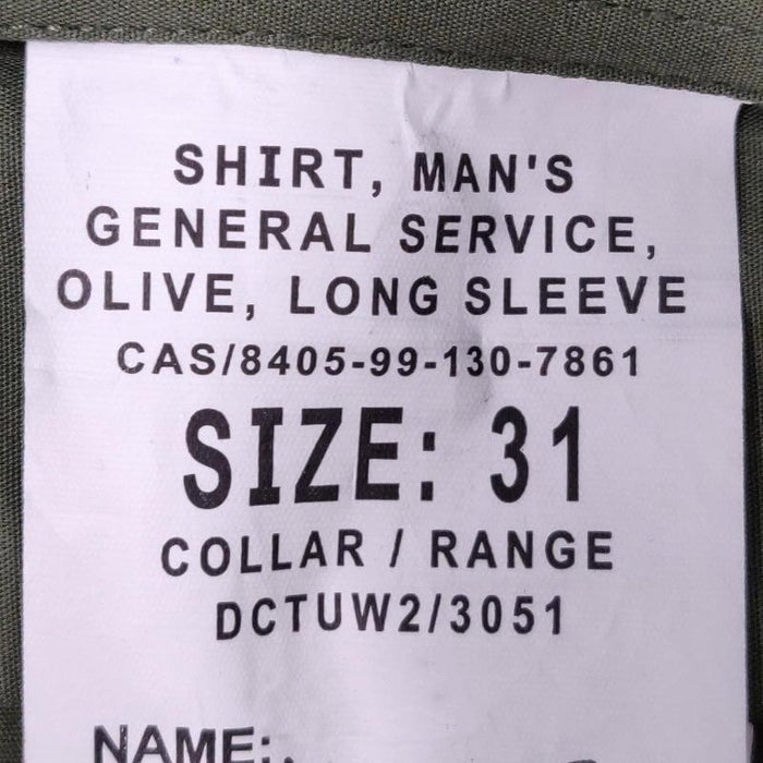 British Army Long Sleeve Shirt - British Army Surplus - Service Shirts