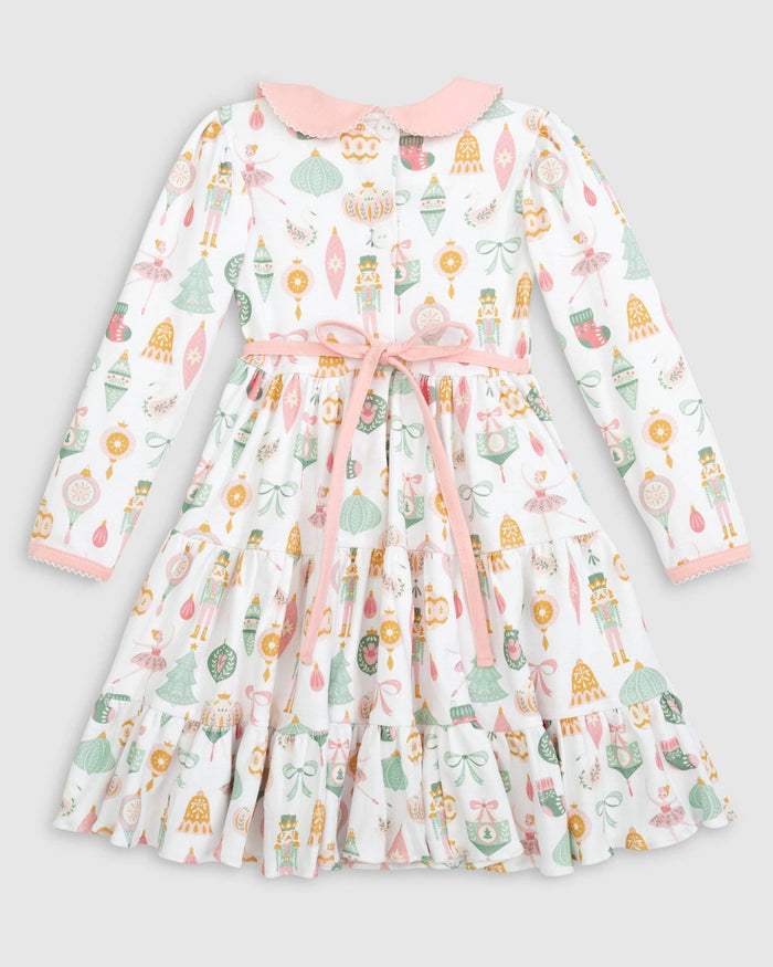 Christmas Ornaments Print Swing Dress: 3/4