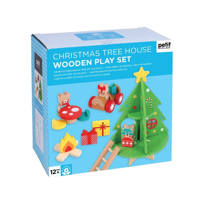 Christmas Tree House Wooden Playset