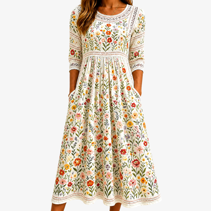 Clara | Wildflower Meadow Midi Dress