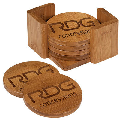 Custom Engraved Round Coaster Set - EZ Corporate Clothing
- 2