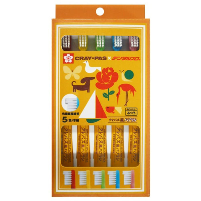 DENTALPRO Crepas Style Toothbrush Set of 5 Normal