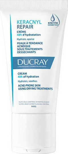 Ducray Keracnyl Repair Κρέμα Προσώπου για δέρμα με τάση ακμής Επανόρθωση και Καταπράϋνση 50ml