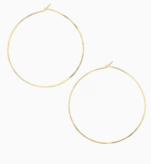 Earrings-Gold Round Hoops