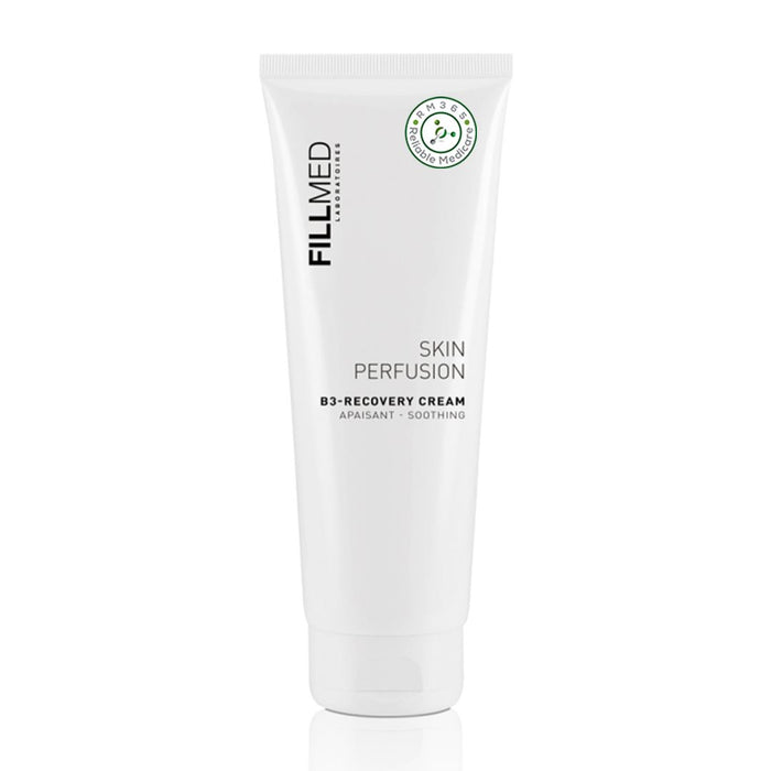 Fillmed CAB B3-Recovery Cream 250ml moisturizer in a white tube, designed for skin recovery and hydration.