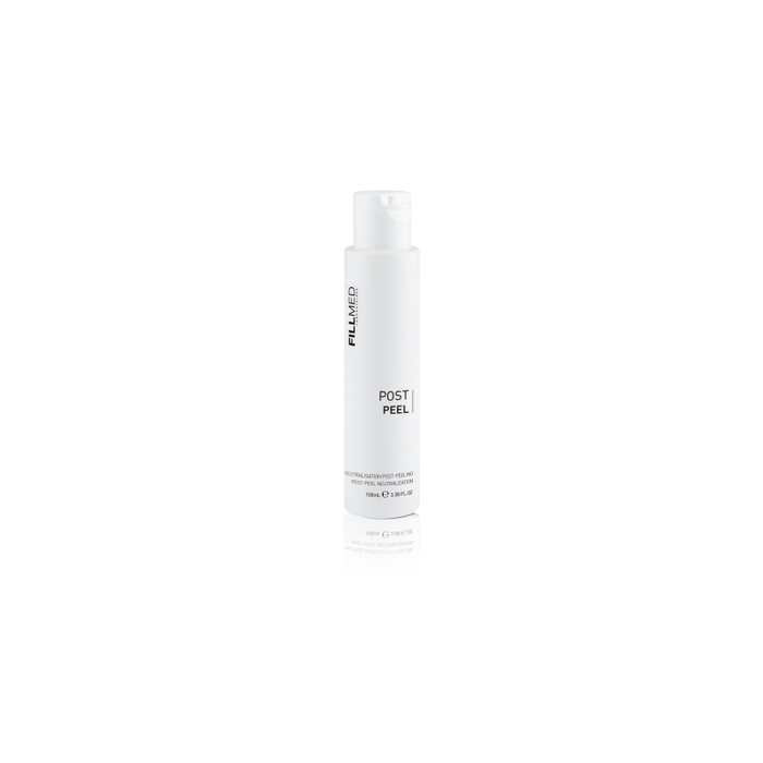 Fillmed Post Peel 100ml skincare product bottle with label visible, designed for post-peel skin care treatment.