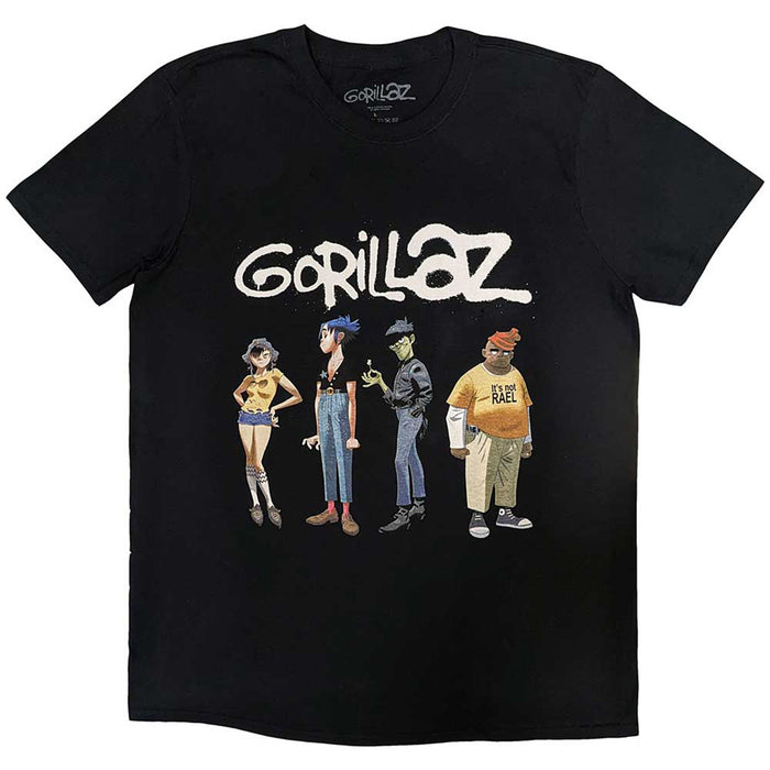 GORILLAZ - SPRAY LOGO GROUP - T-Shirt Black