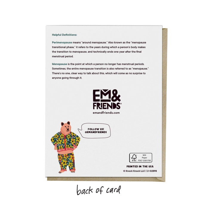 Hachette Book Group - I Have Some Questions Menopause Card