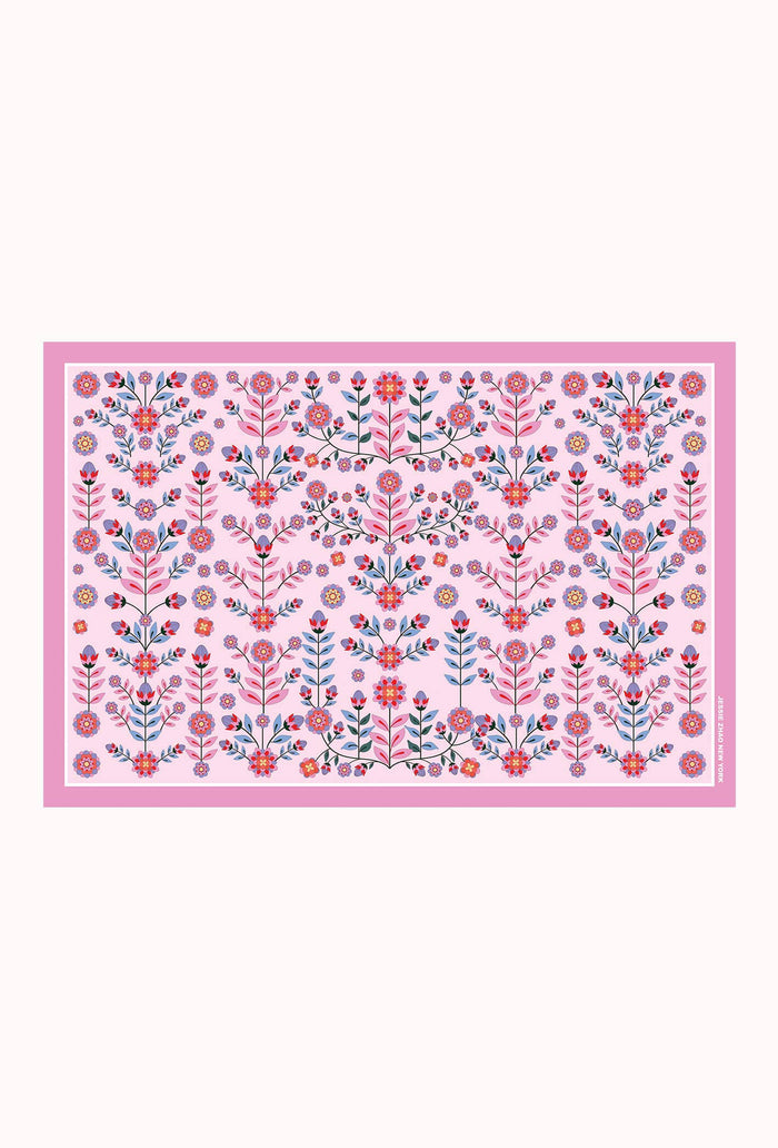 Jessie Zhao New York Beach Sarong Wrap in Pink Garden