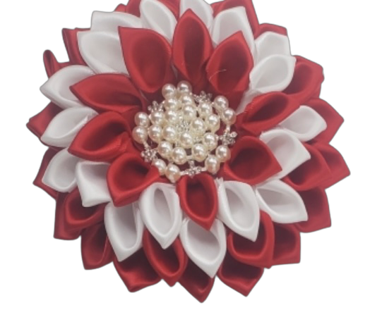 Kappa Silhouette Satin Flower Lapel Pin