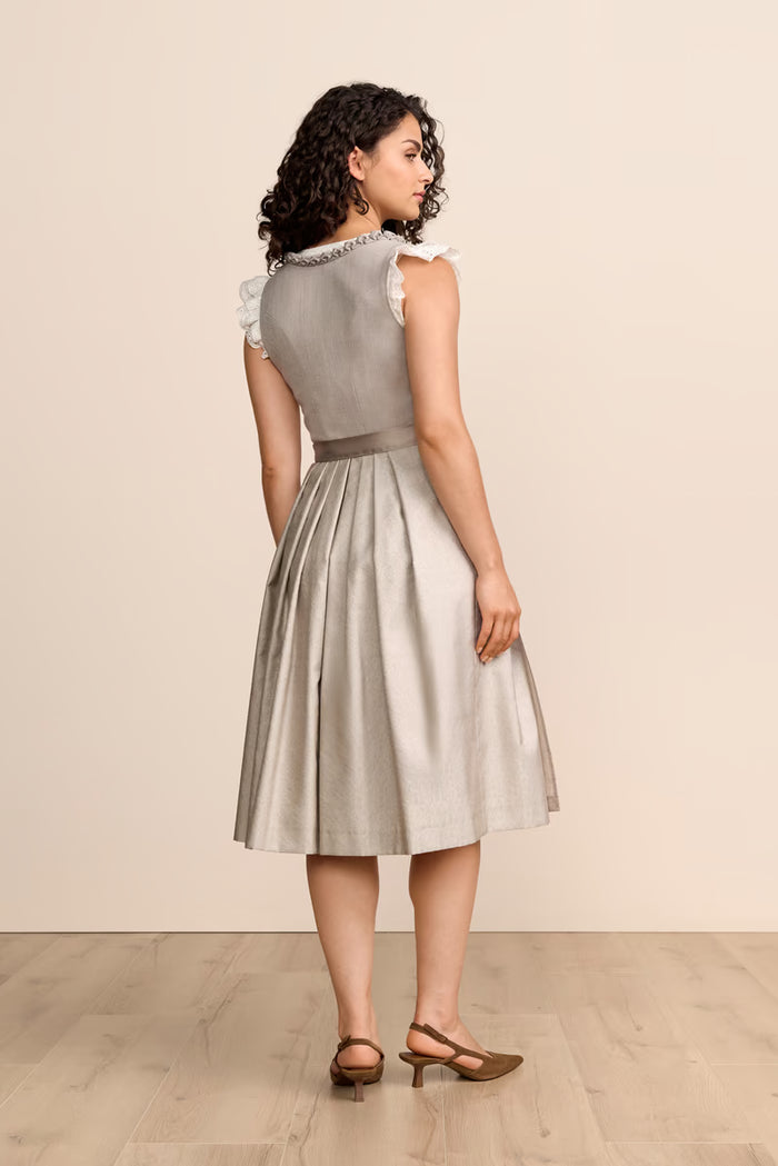 Krüger Livianne Long Dirndl, Grey — 70cm 2pc Set