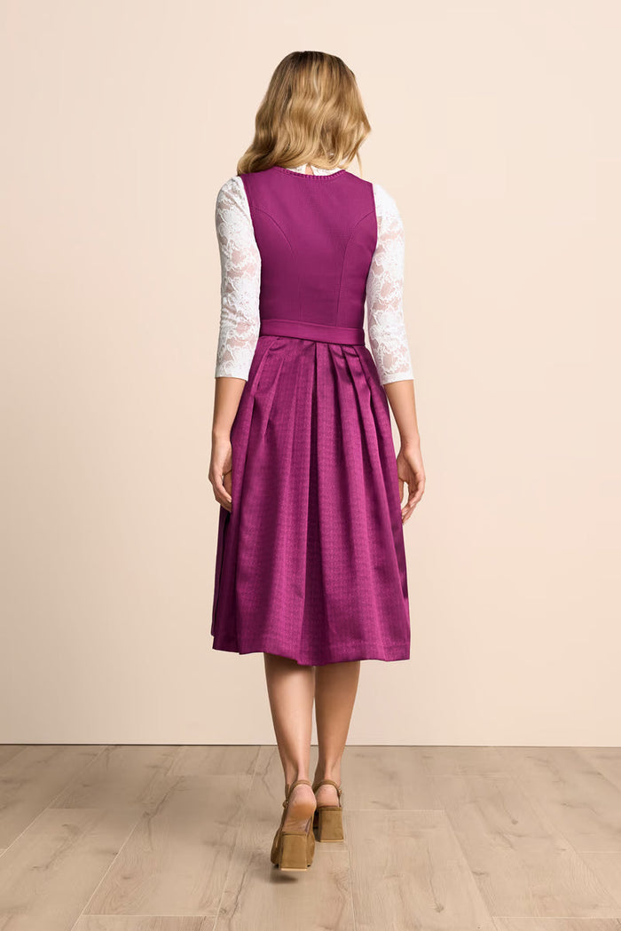 Kruger Long Dirndl 2pcs. 70cm "Emmelina" berry