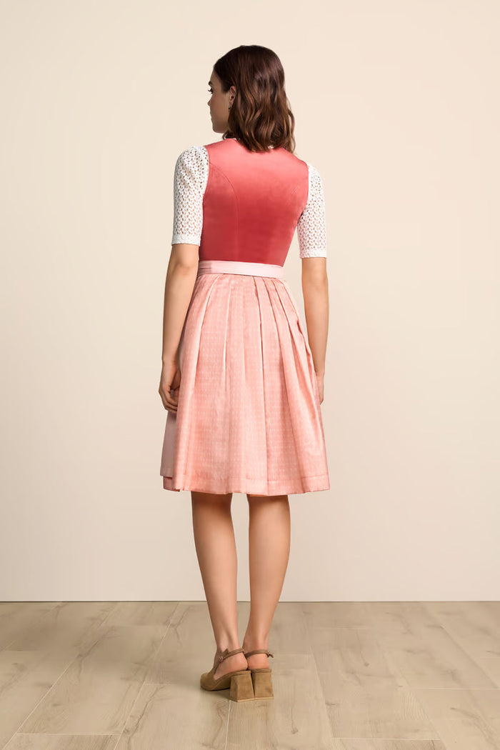 Kruger Midi Dirndl 2pcs. 60cm "Berina" red