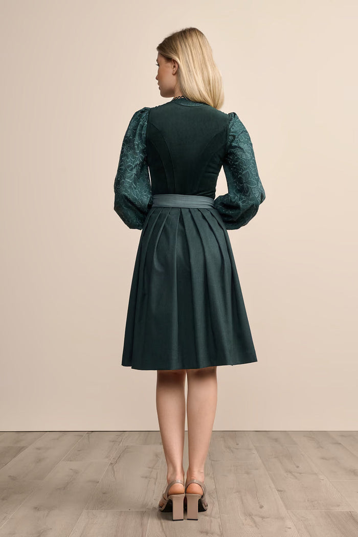Kruger Midi Dirndl 2pcs. 60cm "Valera" green