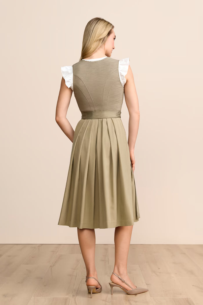 Krüger Winella Long Dirndl, Olive — 70cm 2pc Set