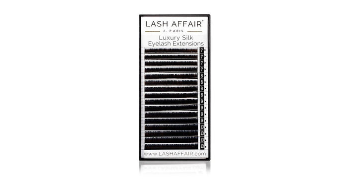 Lash Affair Classic Silk Lashes Single Length D-Curl: 15mm x .15 - Black