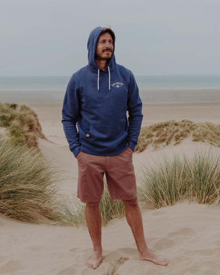 Location - Mens Pop Hoodie - Croyde - Blue - Saltrock
