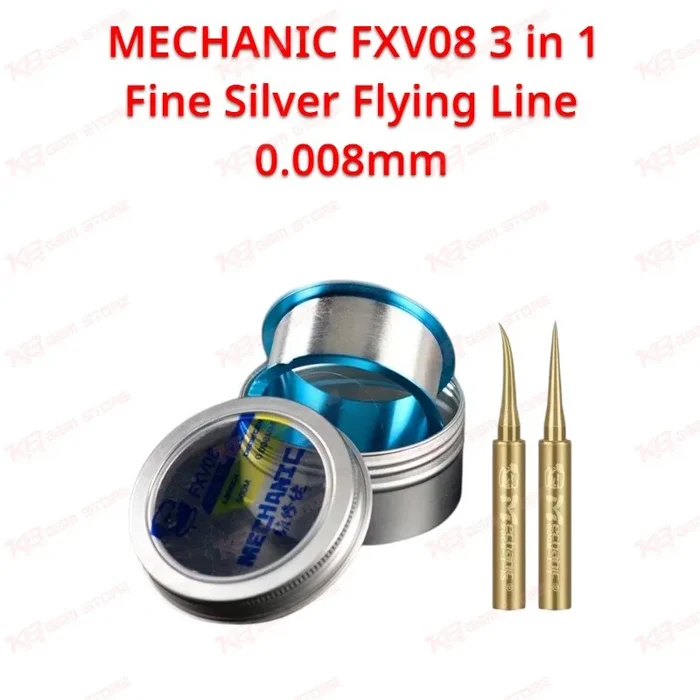 MECHANIC FXV08 3 in 1 Fine Silver Flying Line 0.008mm