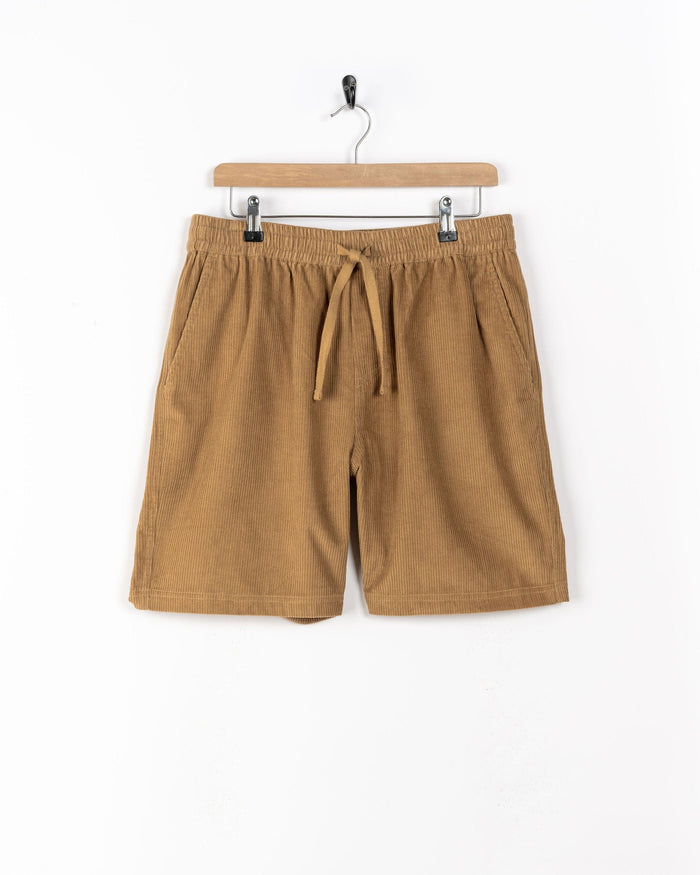 Meddon Mens Corduroy Shorts in Brown