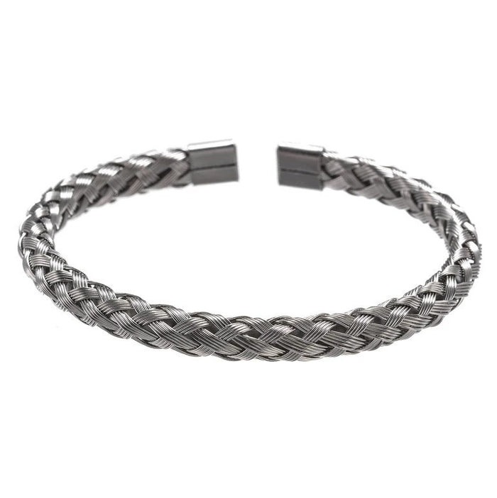 MJ171 - Antique Silver Stainless Steel Bracelet