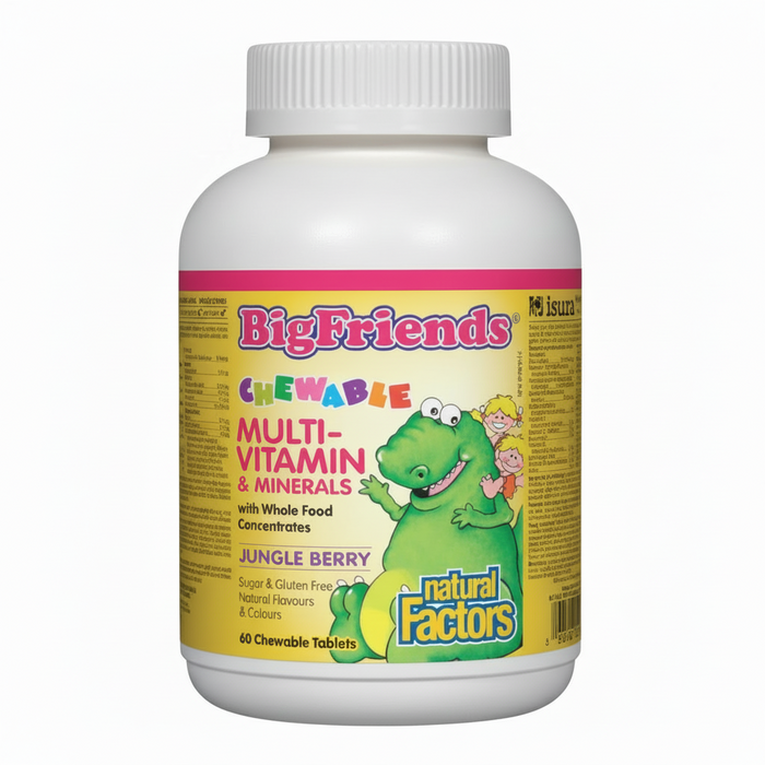 Natural Factors: Big Friends Multivitamin Chews Jungle Berry