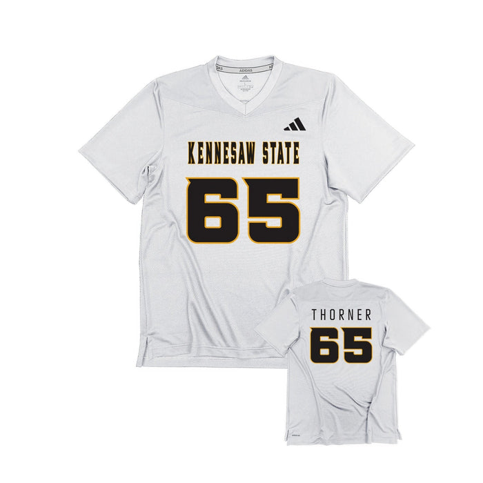 Nicholas Thorner : adidas Replica Football Jersey - White