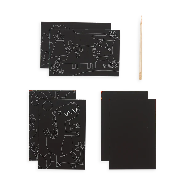 Ooly Scratch & Scribble Mini Scratch Art Kit - Dinosaur Days