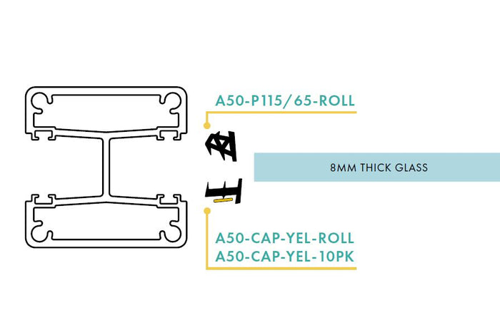 P115/65 glazing rubber - Image 1