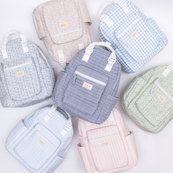 pink stripe backpack
