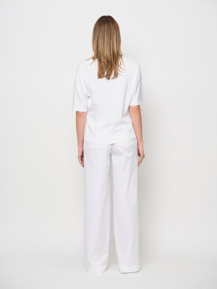 Raised Boat Neck Top