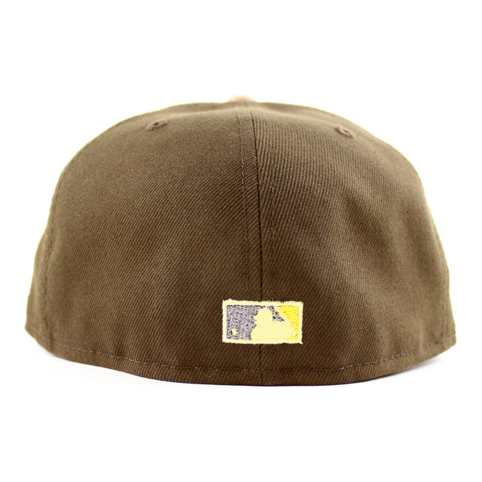 San Diego Padres Petco Park New Era 59Fifty Fitted Hat (Walnut Camel Khaki Brim)
