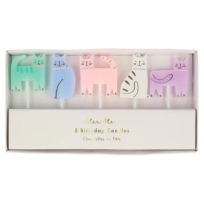 Set Of 5 Cat Candles