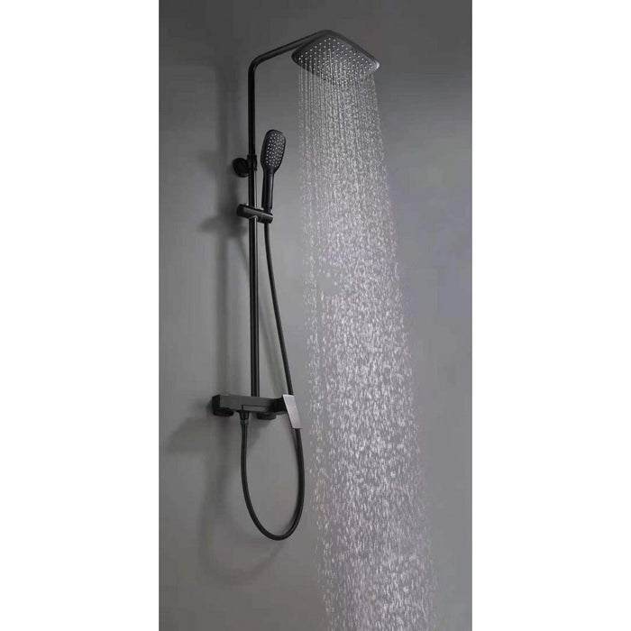 Shower Mixer Combination Round - Black