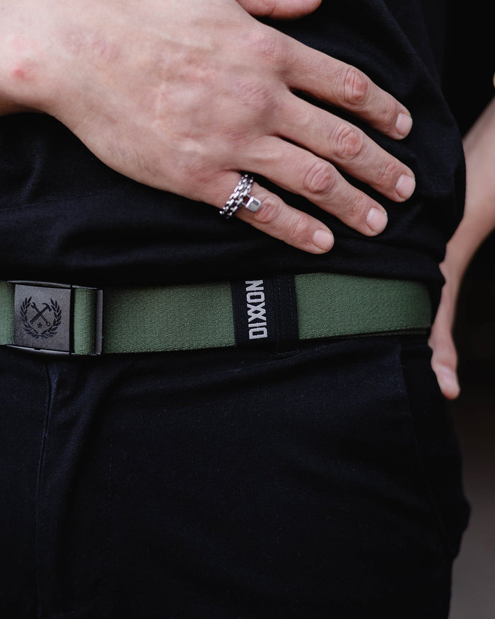 Slim Elastic Stretch Belt - O.D. Green
