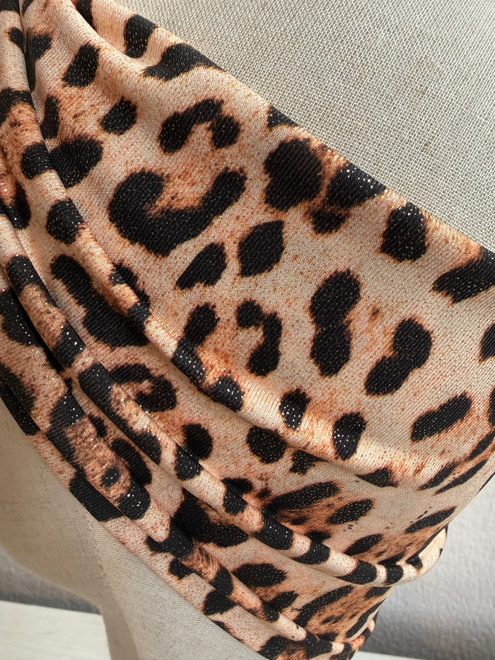 Sparkly leopard print headband