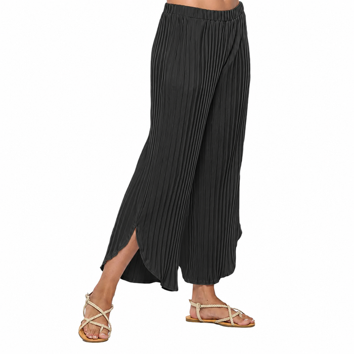 Striped Rib-Knit Tulip Pant - JR104