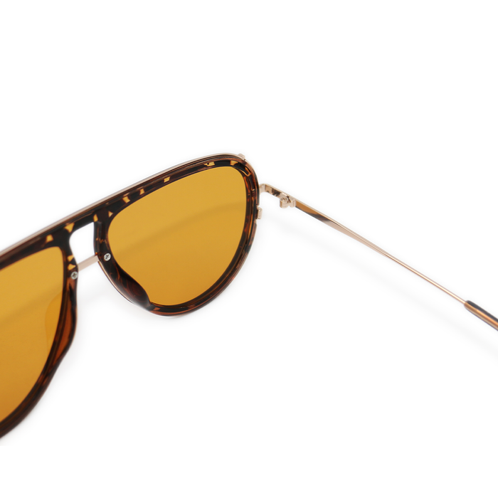 Sunglasses-Ivy Luxe Yellow Tangle-Free Round Aviators
