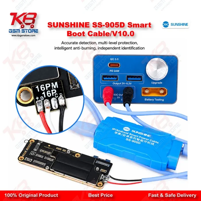 SUNSHINE SS-905D V10.0 Smart Boot Power Cable – iPhone 6S-16 & Android