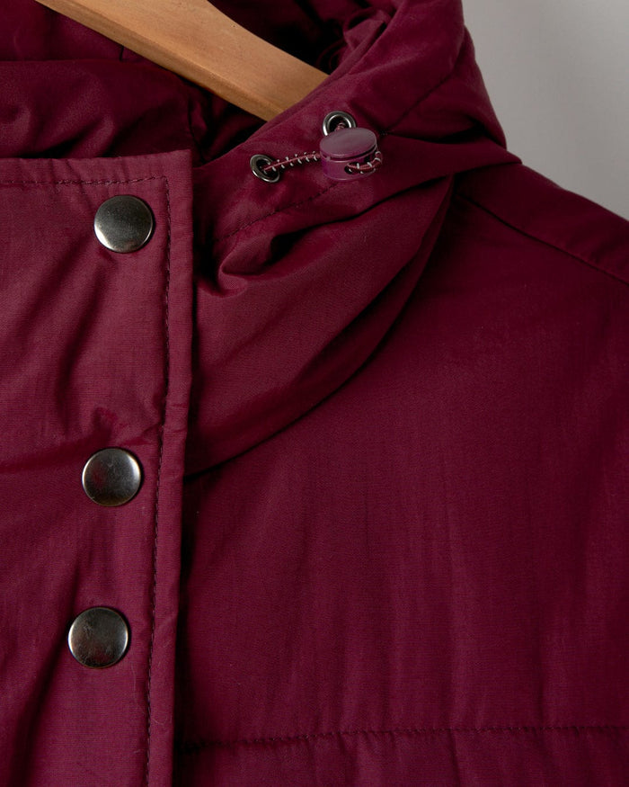 Tahoe Womens Longline Padded Coat in Burgundy