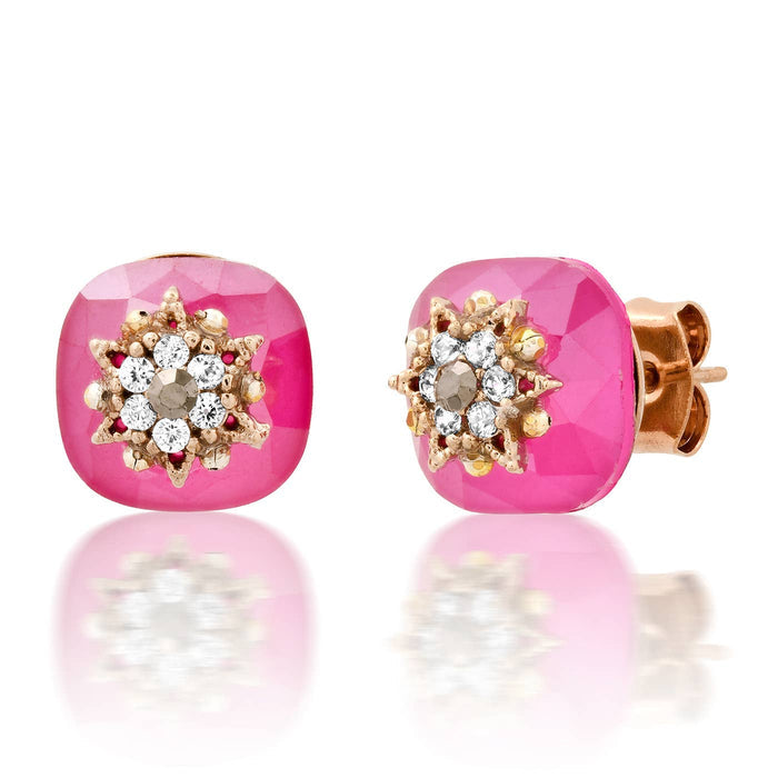 Tai Embellished Faceted Gem Studs