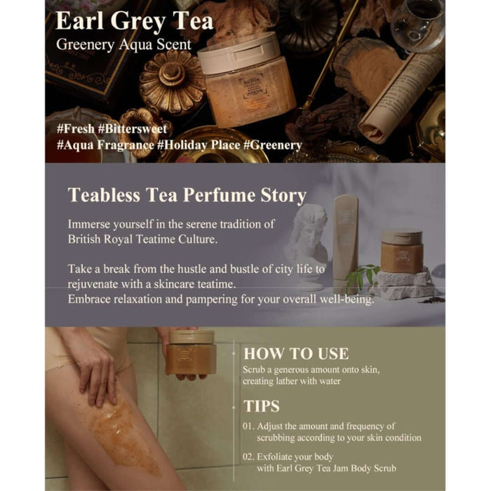 Teabless - Earl Grey Tea Jam Body Scrub Wash 300g – Skin Care | Korean Skincare Canada - VGLE Beauty